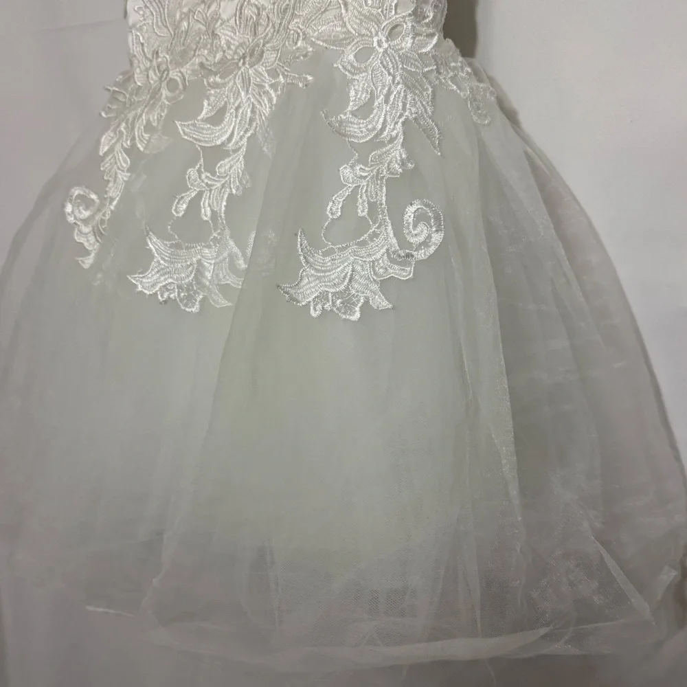 Girls Ivory Lace Tulle Flower Girl Dress | Special Occasion | Size 4-5Y